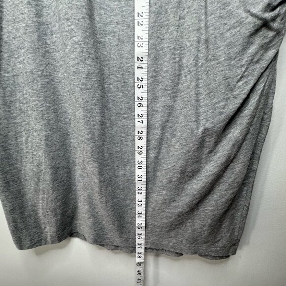 Vince Scoop Neck Grey T-Shirt Dress – Side Tie, Size Large - Picture 8 of 10